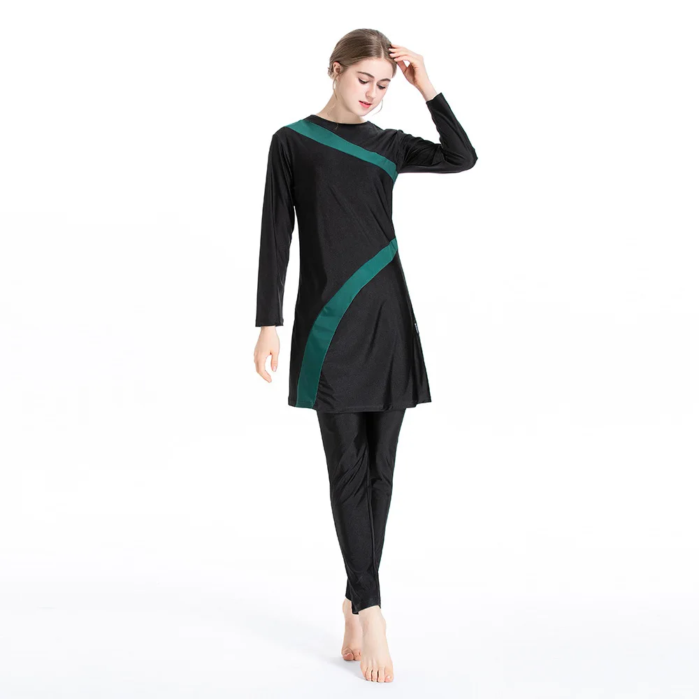 S-6XL Muslim's Swimwear Conservative Hui Swimsuit Sunscreen Three-piece Swimsuit Burkini Islamique Femme Burkini Femme Musulmane