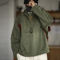 mens oversized hoodies fashionable american retro military style outdoor short windbreaker casual sports mens clothing