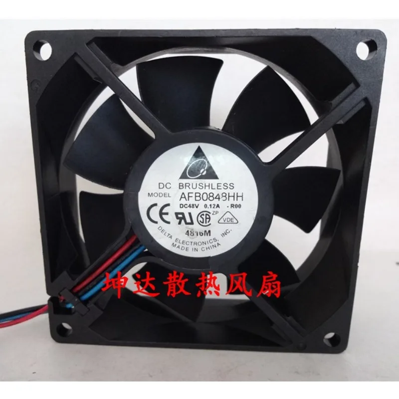 Вентилятор для ЦП Delta AFB0848HH 48 В 8025 А, двухшариковый преобразователь частоты, 3-проводной вентилятор для измерения скорости, 80*80*25 мм
