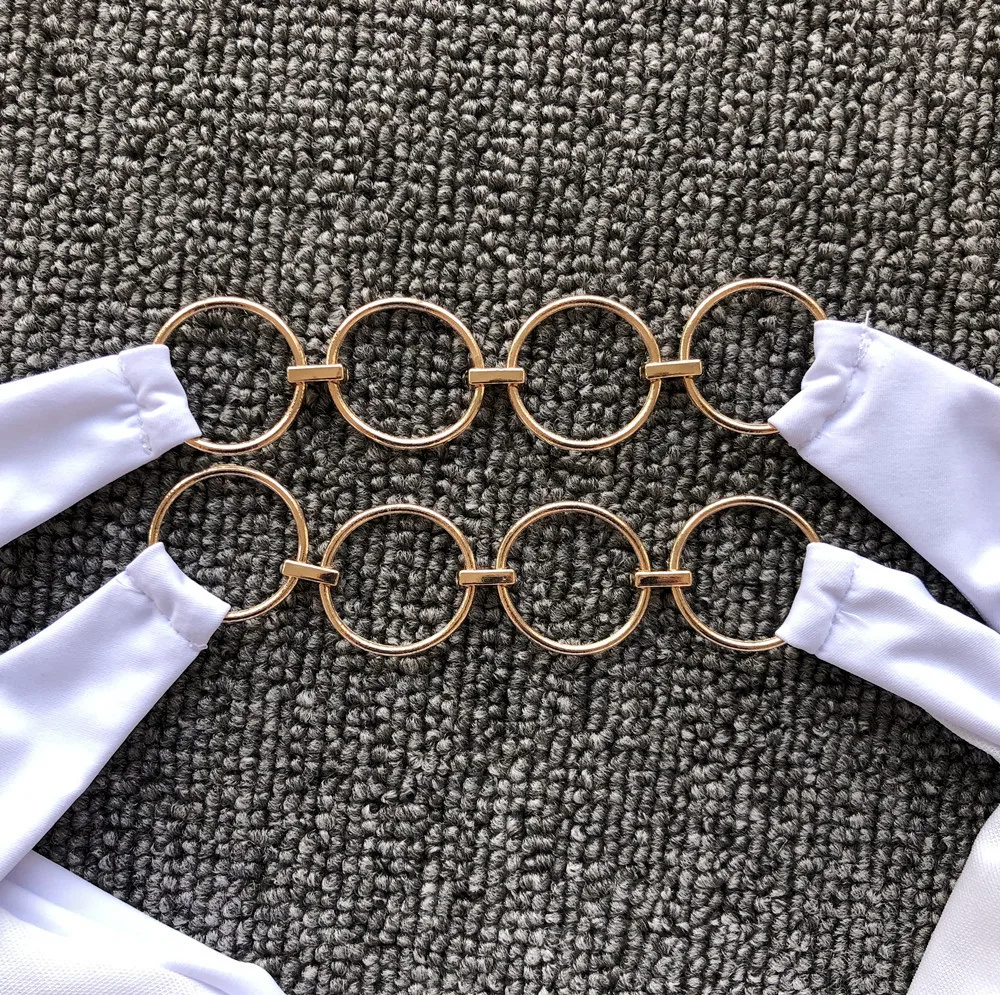 Женский леопардовый однотонный купальник бикини с кольцами крученый купальный