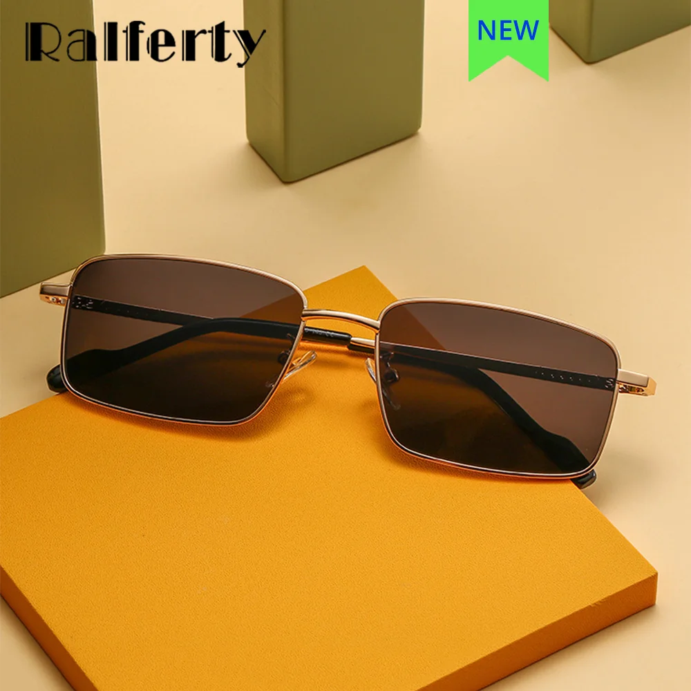 

Ralferty Ретро прямоугольные солнцезащитные очки для мужчин и женщин модные стимпанк анти УФ солнцезащитные очки женские металлические панк ...