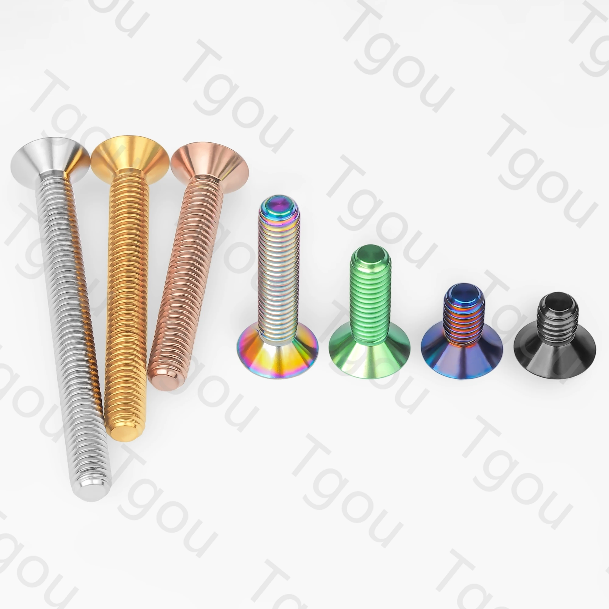 Титановый болт Tgou M4M5x8/10/12/15/20/25/30/35/40 мм винт с плоской потайной головкой для