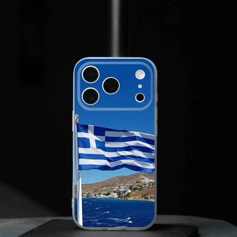 Фото Чехол для iPhone 17, 16, 15, 14, 13, 12, 11, Pro, Max, Plus, Mini, SE4, SE2 с магнитным креплением MagSafe и картой флага Греции №4