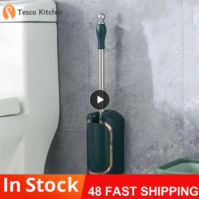 

1~5PCS Luxury Toilet Clean Brush with Drain Base Wall Mounted Long Handle Cleaning Utensils Household Bathroom Toilet