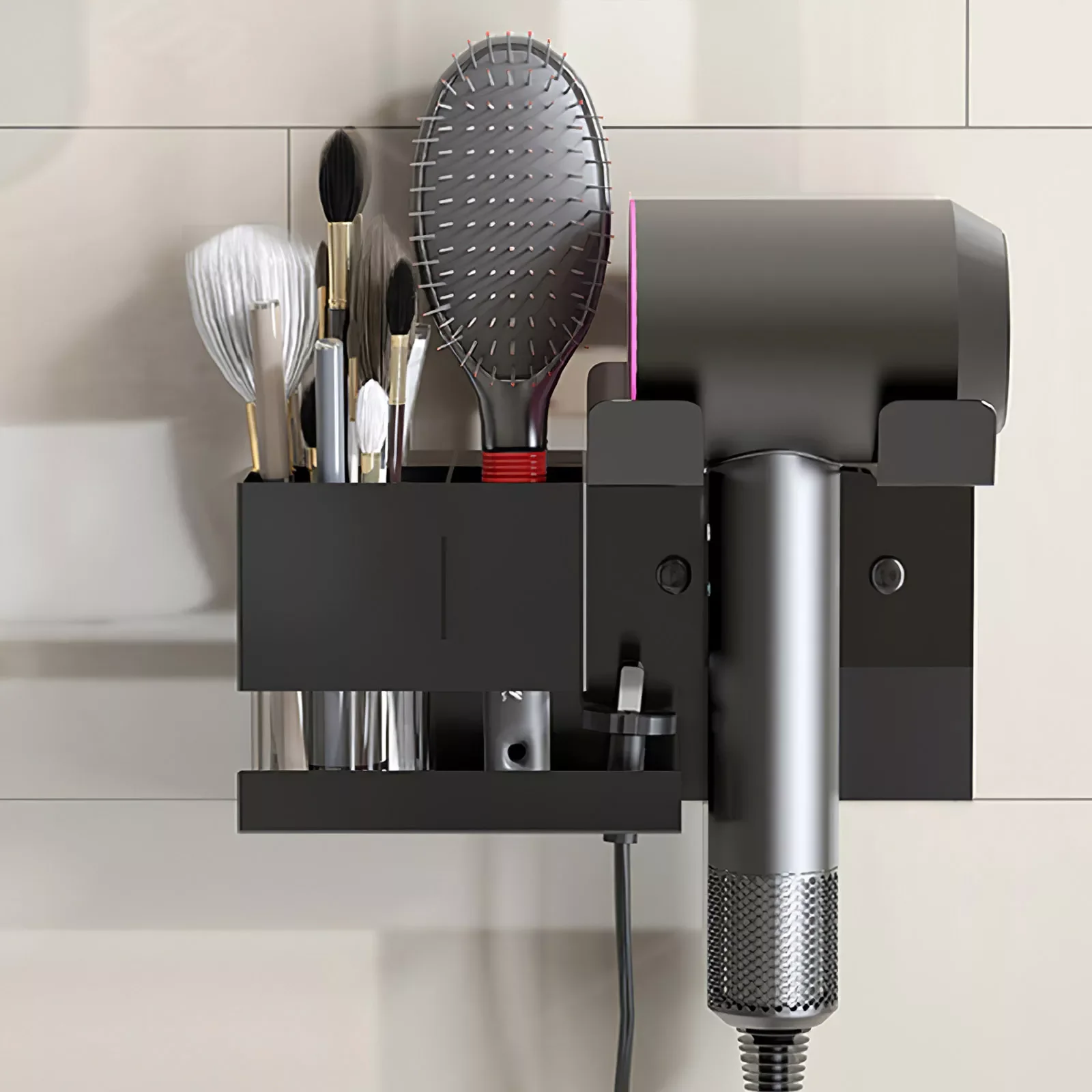 

Wall Mounted Hair Dryer Holder ​- Blow Dryer Holder for Dyson Supersonic Hair Dryer Stand Organizer Bathroom Storage Rack