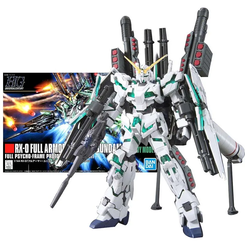 Anime Figures Hg Rx-0 Full Armor Unicorn Destroy Mobile Suit Gunpla Action Figure Toys For Boys