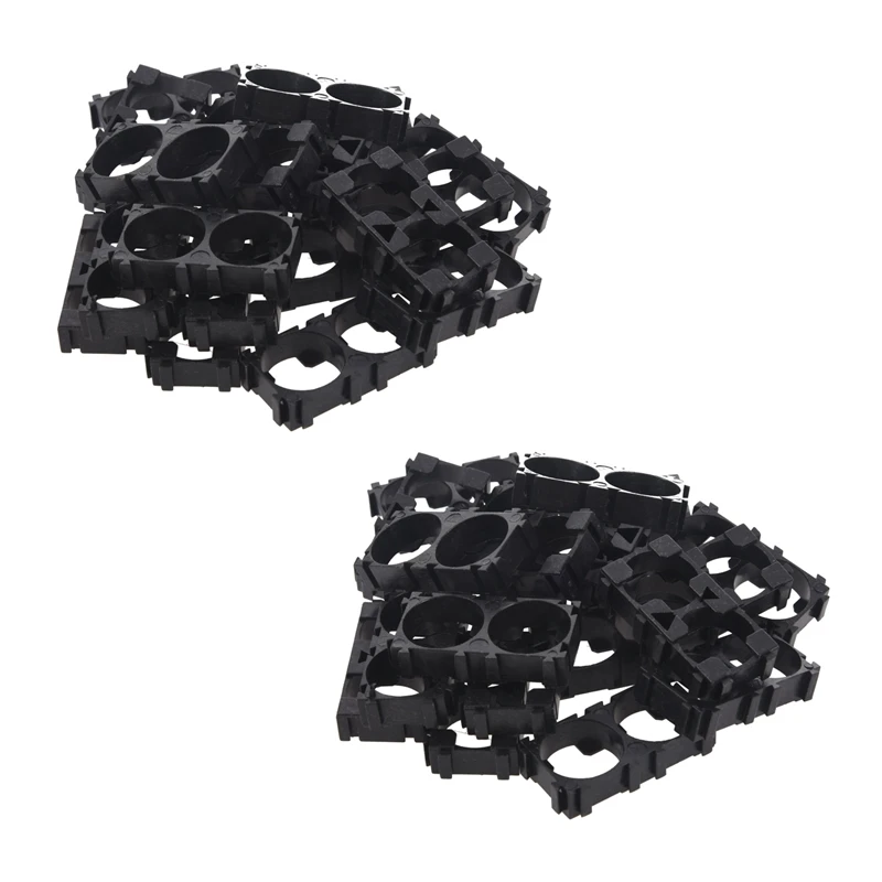 

40X 18650 Lithium Battery Double Holder Bracket For DIY Cell Pack Black