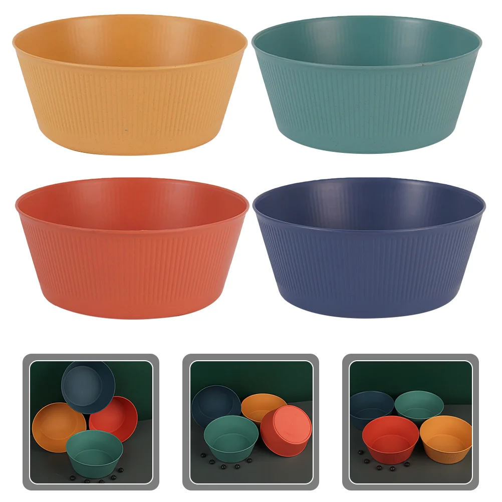 

4Pcs Convenient Salad Bowl Simple Ramen Bowl Household Noodle Bowl Lunch Accessory