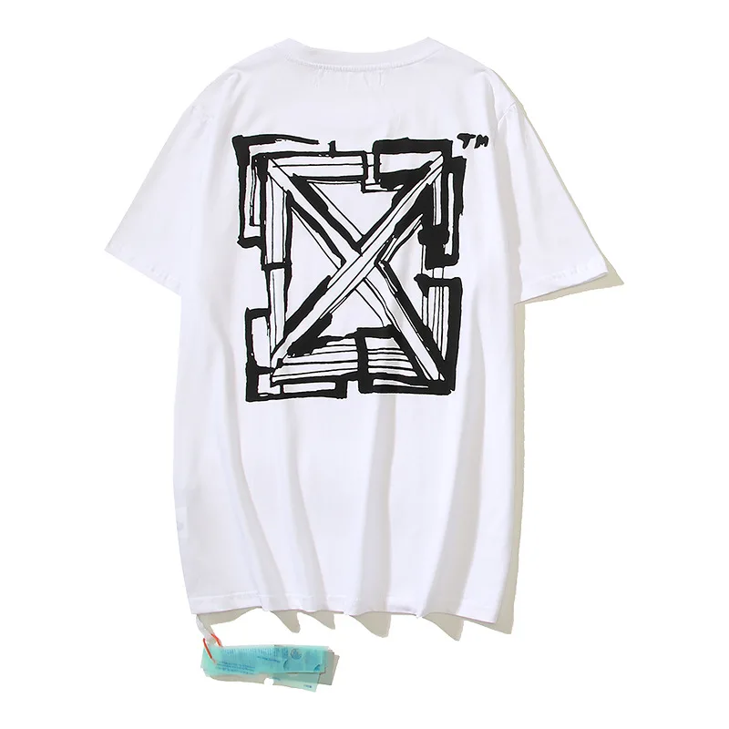 

OFF luxury Brand High Quality Oversized Classic American Style T Shirt For Men Green Gym Man white Patchwork Multicolor Clothes