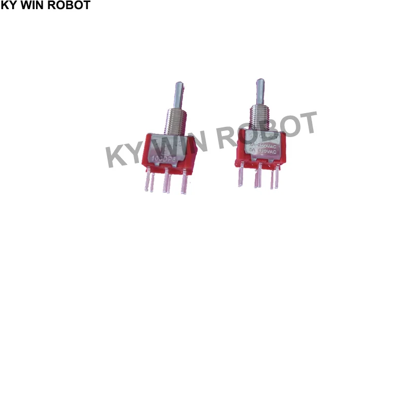 

2PCS/LOTS Imported Taiwan E-Switch 100DP6 pointed foot 6 foot 3 position knob rocker rocker switch 2A250V