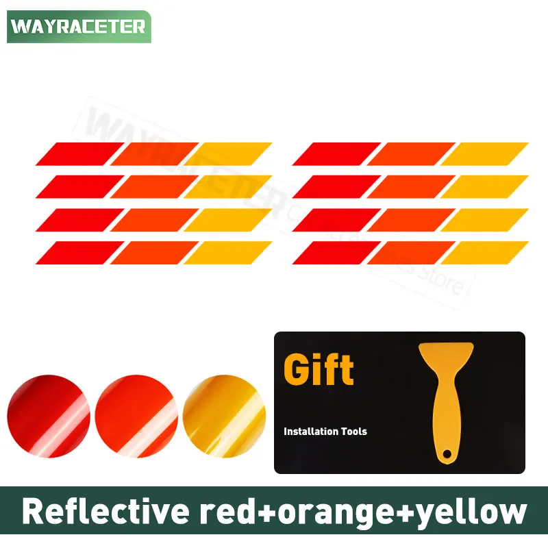 

Светоотражающая Трехцветная Наклейка для Toyota Camry RAV4 Supra Yaris CHR Corolla Land Cruiser Prado FJ 4runner Tacoma Tundra Hilux 86