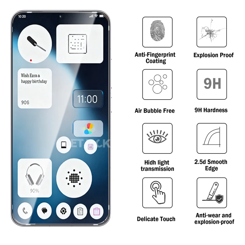 Защитное стекло из 2-4 предметов для телефона Nothing Phone 3a Lite 3a Pro Защитная пленка для экрана Nothing Phone 3 2 1 2a Plus Пленка высокой четкости (art.: 3920d3e02e403) - 3920d3e02e403