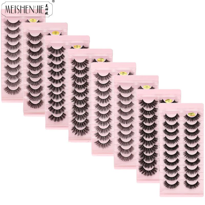 

Оптовая продажа ресниц 5/10/30/100 коробок натуральные накладные ресницы искусственные норковые ресницы для объема ручной работы русская полос...