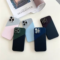carbon fiber style cover for iphone 13 pro max 12 pro 11 luxury coques fundas cover