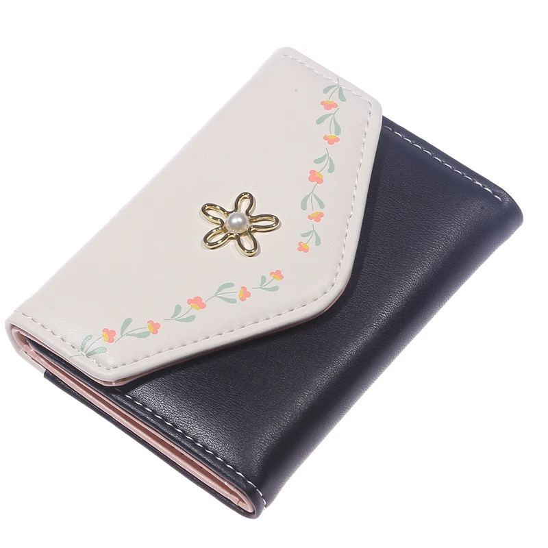 

Короткий кошелек для женщин, бумажник на молнии, модные лоскутные кошельки со вставками, модный кожаный держатель для мелочи и карт