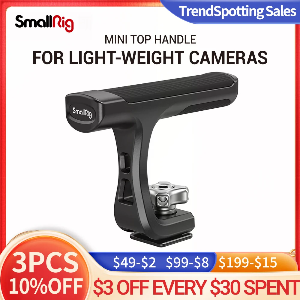 Верхняя мини-ручка SmallRig для легких камер крепится к камерам Горячий башмак или