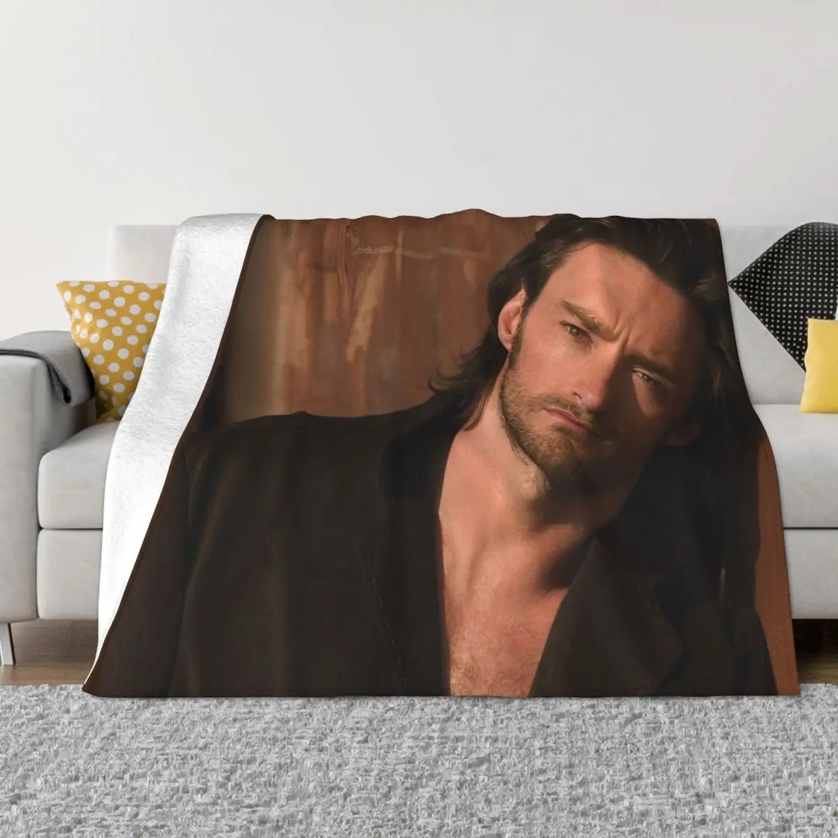 Летнее портативное ультрамягкое одеяло Hugh Jackman Actor одеяла фланелевые для кровати