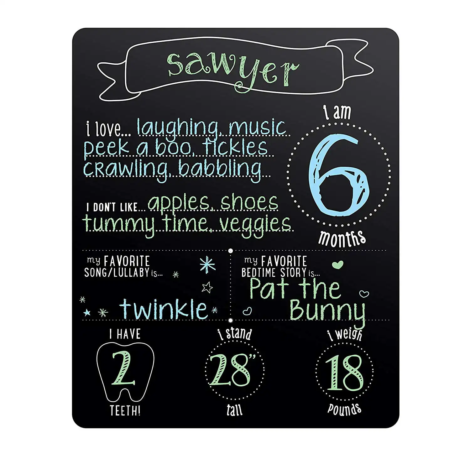 

Baby Milestone Chalkboard
