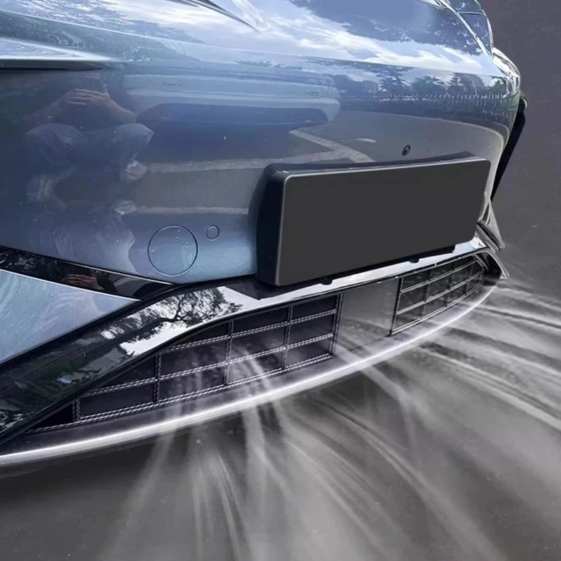 Фото Накладка на переднюю решетку радиатора для BYD Sealion 7 EV 2024 2025 2026, нижняя защитная накладка на передний бампер, дефлектор, сетка от насекомых из АБС-пластика №1