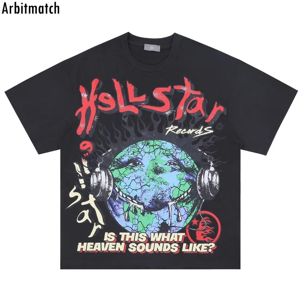 

Винтажная свободная футболка в стиле хип-хоп, смешная футболка с графическим принтом и надписью, летняя уличная одежда для мужчин и женщин, ...