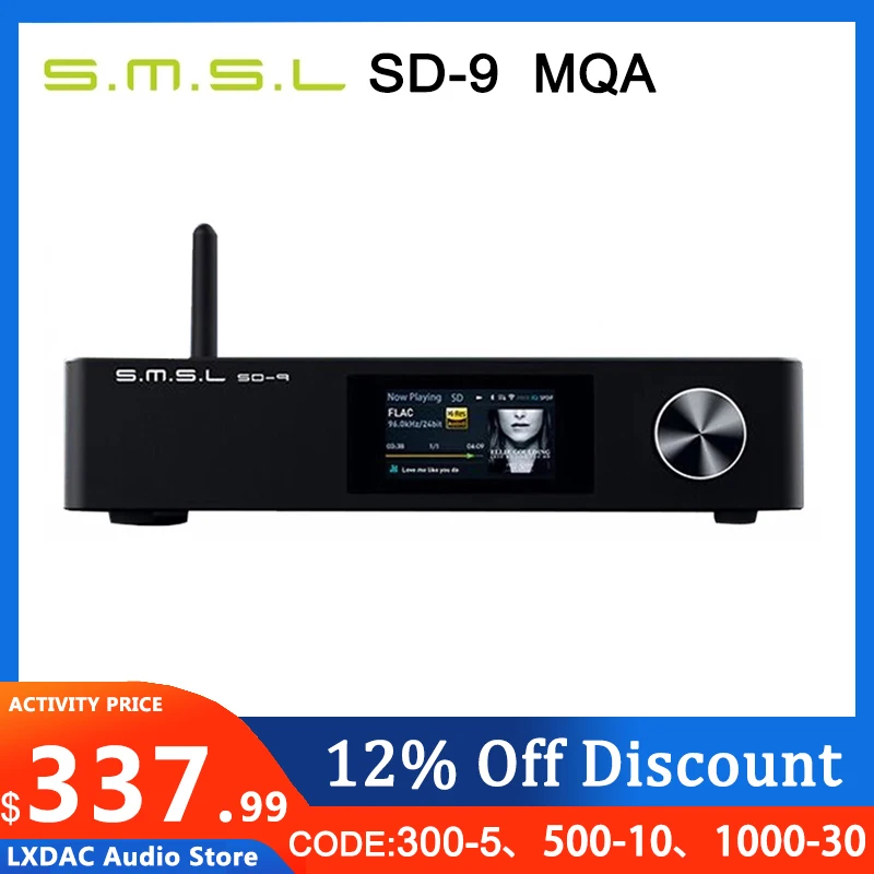 

SMSL SD-9 MQA Full Decoding HIFI Network Music Player SD9 Support DSD WAV APE FLAC AIFF MP3 Desktop Player SU-9 DA-9 SH-9