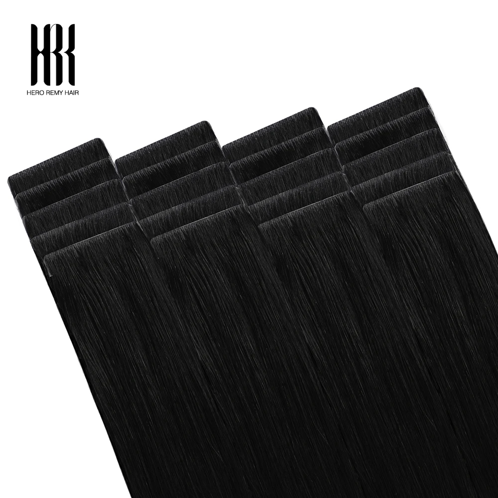 Фото Накладные волосы Hero Remy Hair Injected Tape: невидимые бесшовные пряди из натуральных волос на клейкой ленте, 2 г/шт. №1