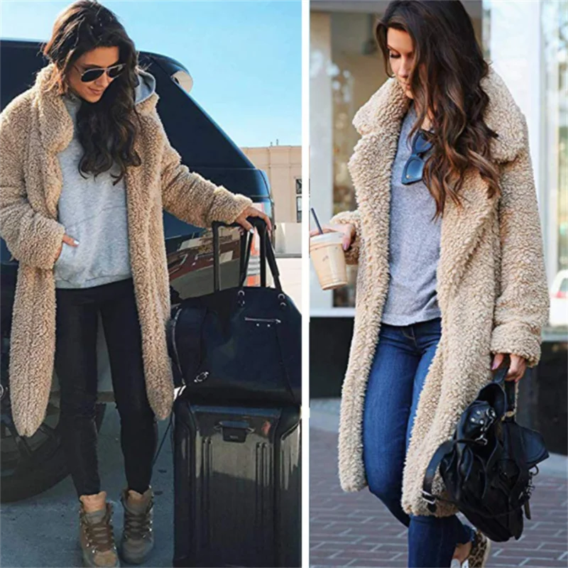 

2022 Autumn/Winter Fashion Women's Clothing European and American Open Stitch Top Popular Pure Color Coat