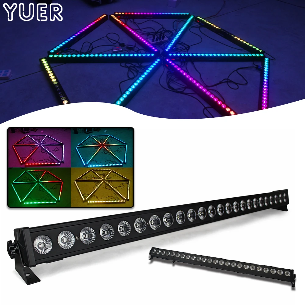 24x3w RGB 3IN1 Led Wall Washer Light DMX Wash Bar Led lamp 2/4/6/7/12/24 channels 25 Degree Lens angle for Stage Party Disco DJ