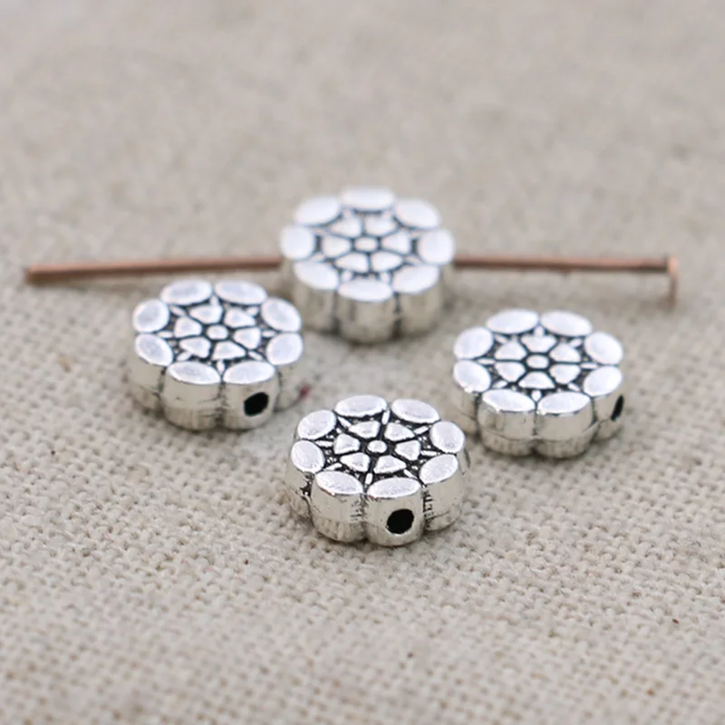 

Круглые посеребренные бусины-разделители в античном стиле для изготовления ювелирных изделий, браслетов, фурнитура «сделай сам», 20 шт., 8 мм