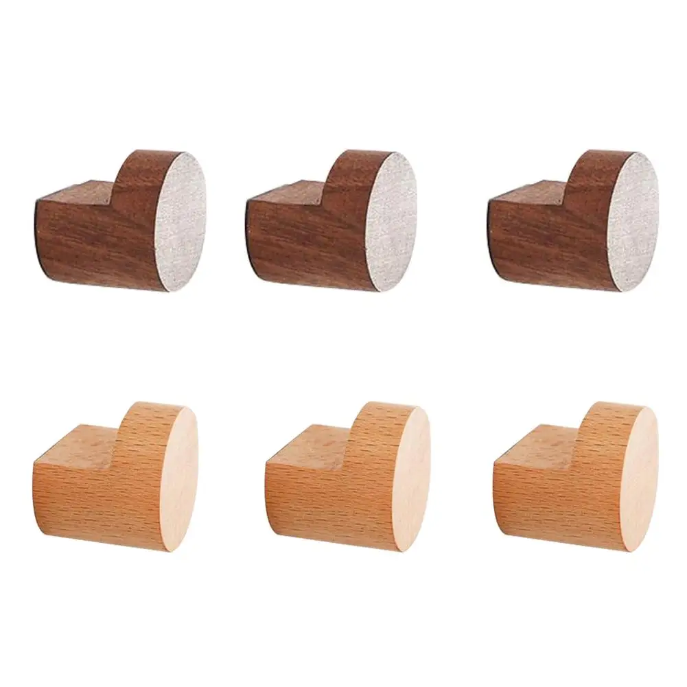 

6pcs Natural Wooden Wall Hooks Handmade Wall Mounted Coat Hooks Wall Hangers For Hanging Towels Clothes Bags