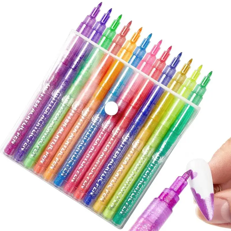 

3d Doodle Nail Pens Diy Supplies Graffiti Nail Pen Kit 12 Colors For Home Beginners Use And Professional Nail Salons Use