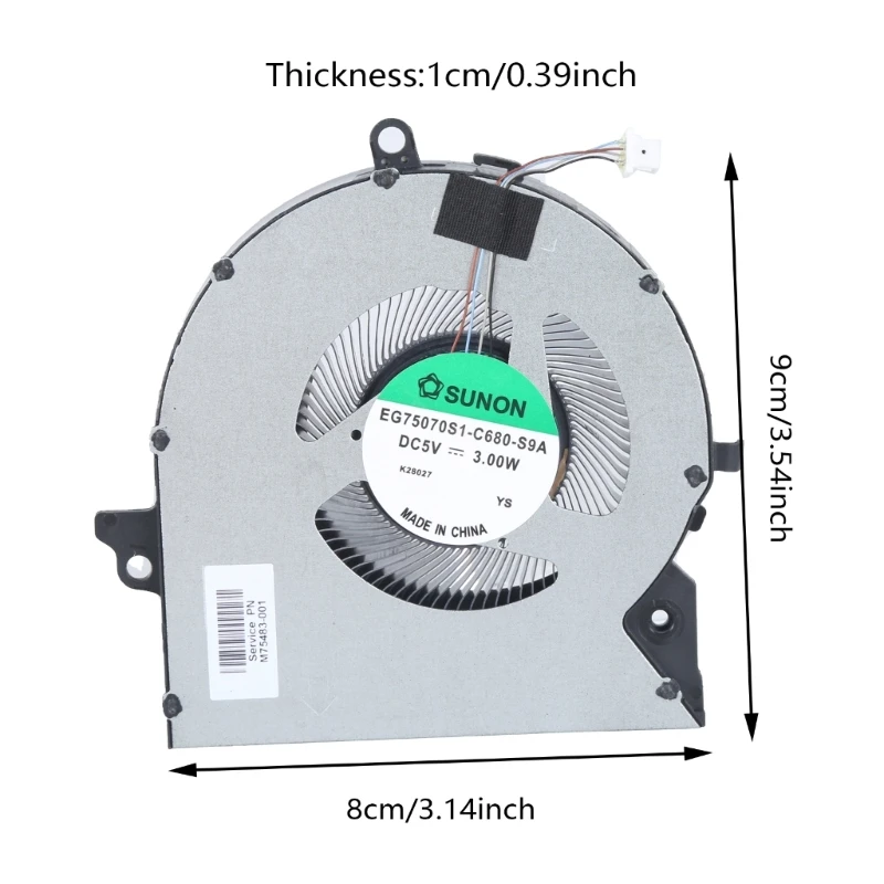 Вентилятор охлаждения процессора и графического ноутбука для OMEN 7/8 16-B 16-C TPN-Q265