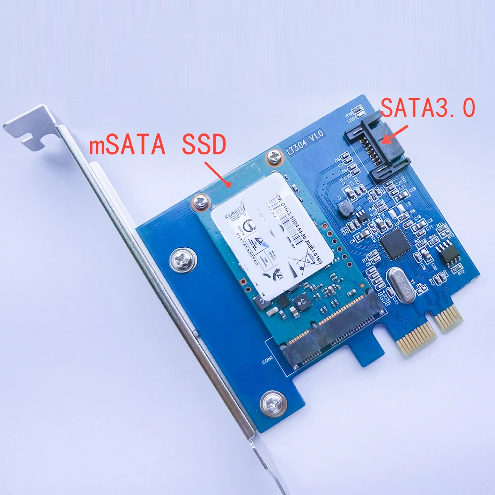 Новая PCI Express X1 на MSATA SSD SATA 3 0 комбинированная плата расширения Pcie Райзер 6Gbp ASM1061