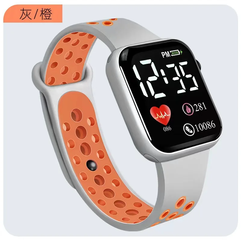 2022 New Heart pattern LED digital Wathces silicone watchband Casual Fashion Men women Student Cheaper watches