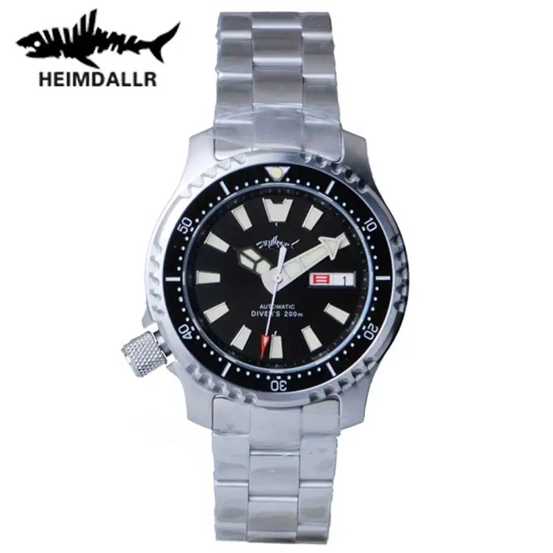 

Heimdallr 316L steel Mens Automatic Diving Watch Sapphire Crystal C3 Super Luminous 200M Waterproof Japan NH36A Mechanical Watch