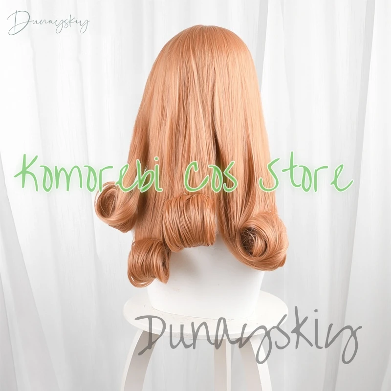 Парик для косплея удзумаки из аниме ужас Длинные оранжевые вьющиеся волосы
