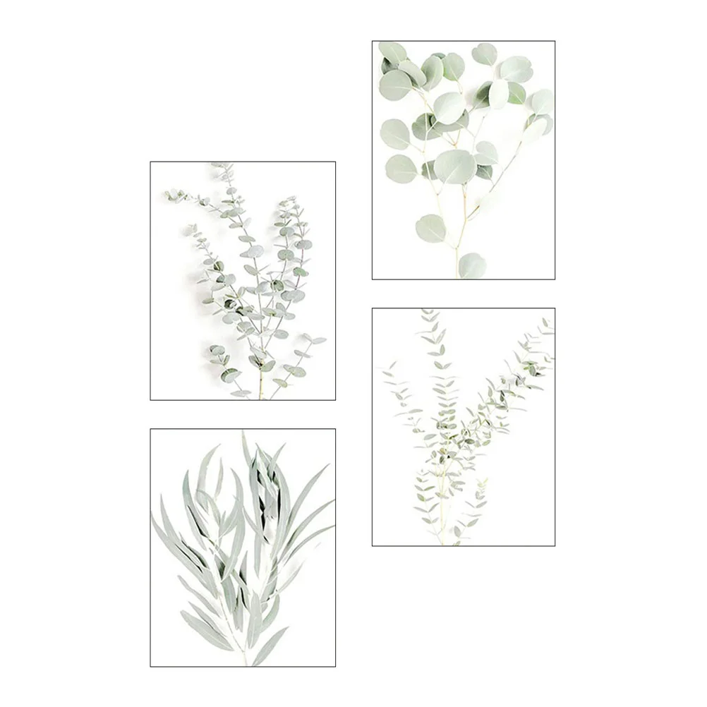 

4Pcs Wall Succulents Painting Wall Canvas Prints Botanical Wall Prints Tropical Leaves Painting