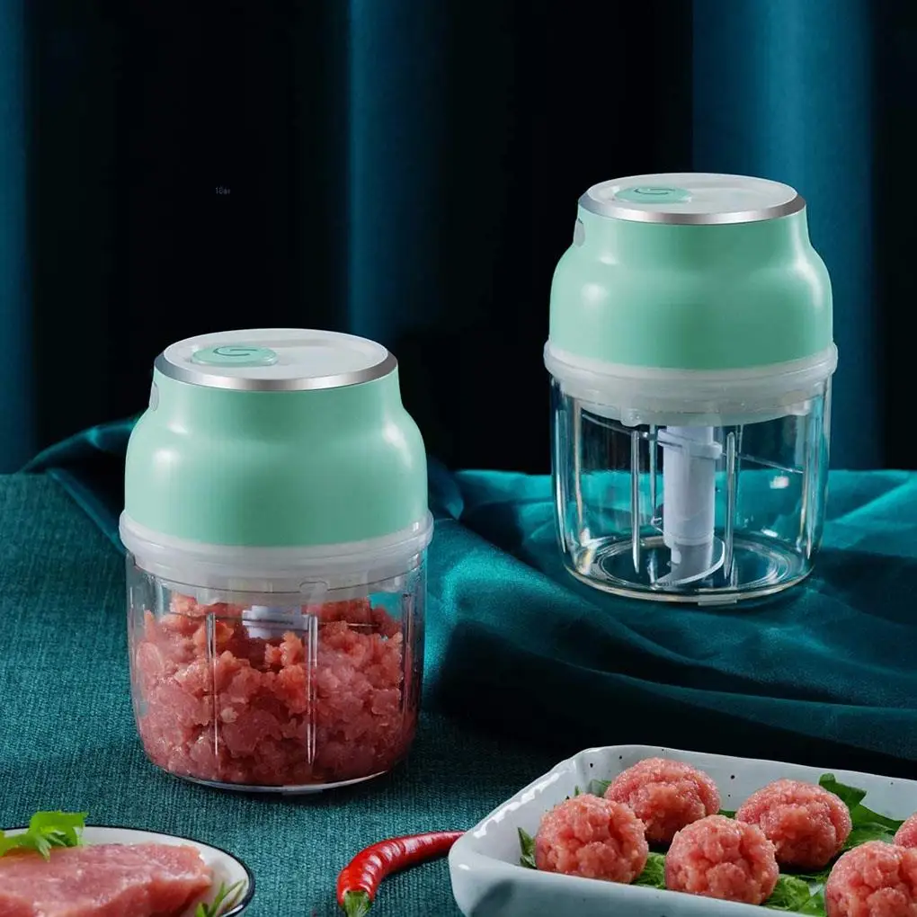 

Garlic Grinder USB Electric Food Chopper Rechargeable Wireless Kitchen Vegetable Mincer, 230ML