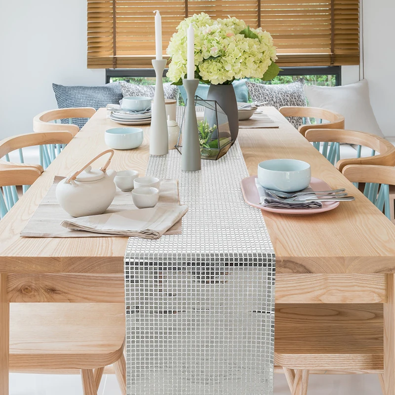 30x180 см Золотая скатерть с блестками свадебный банкет вечерние украшения стола