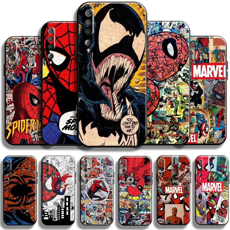 

Spiderman Venom Comics For Xiaomi Mi 10 10s Mi 10 PRO Mi 10 Lite Phone Case Shockproof Cases Shell Liquid Silicon