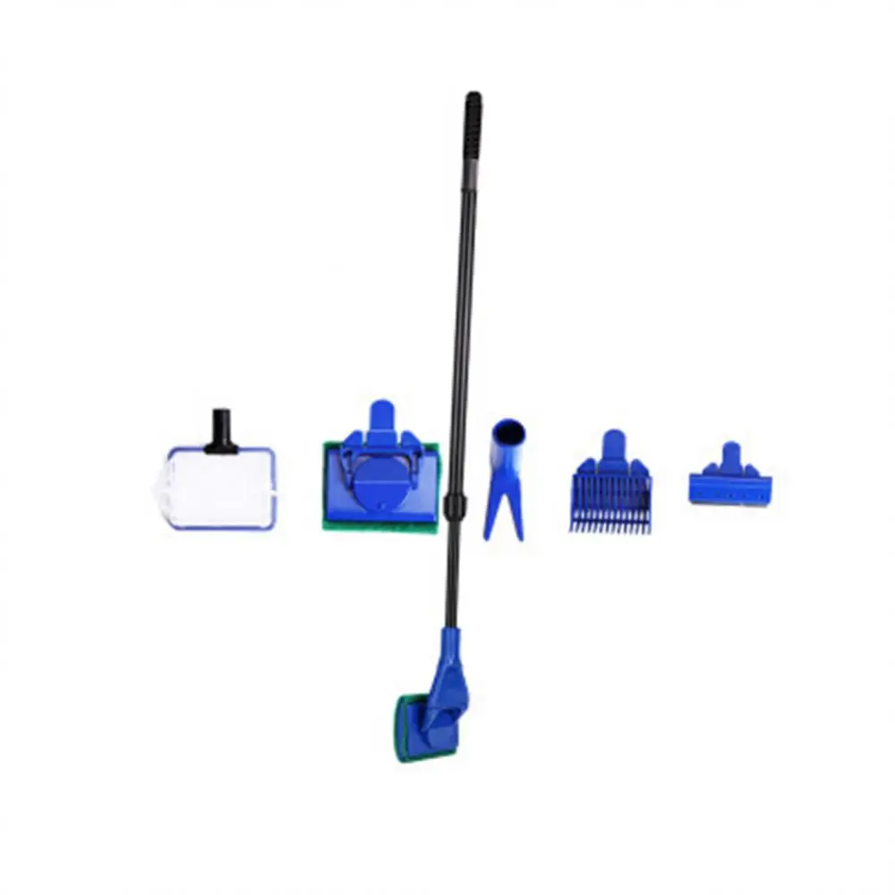 

5 In 1 Aquarium Cleaning Tools Algae Scrapers Set Ank Clean Set Cleaning Tools Long Handle Algae Removal Tool Cleaning Kit Tool