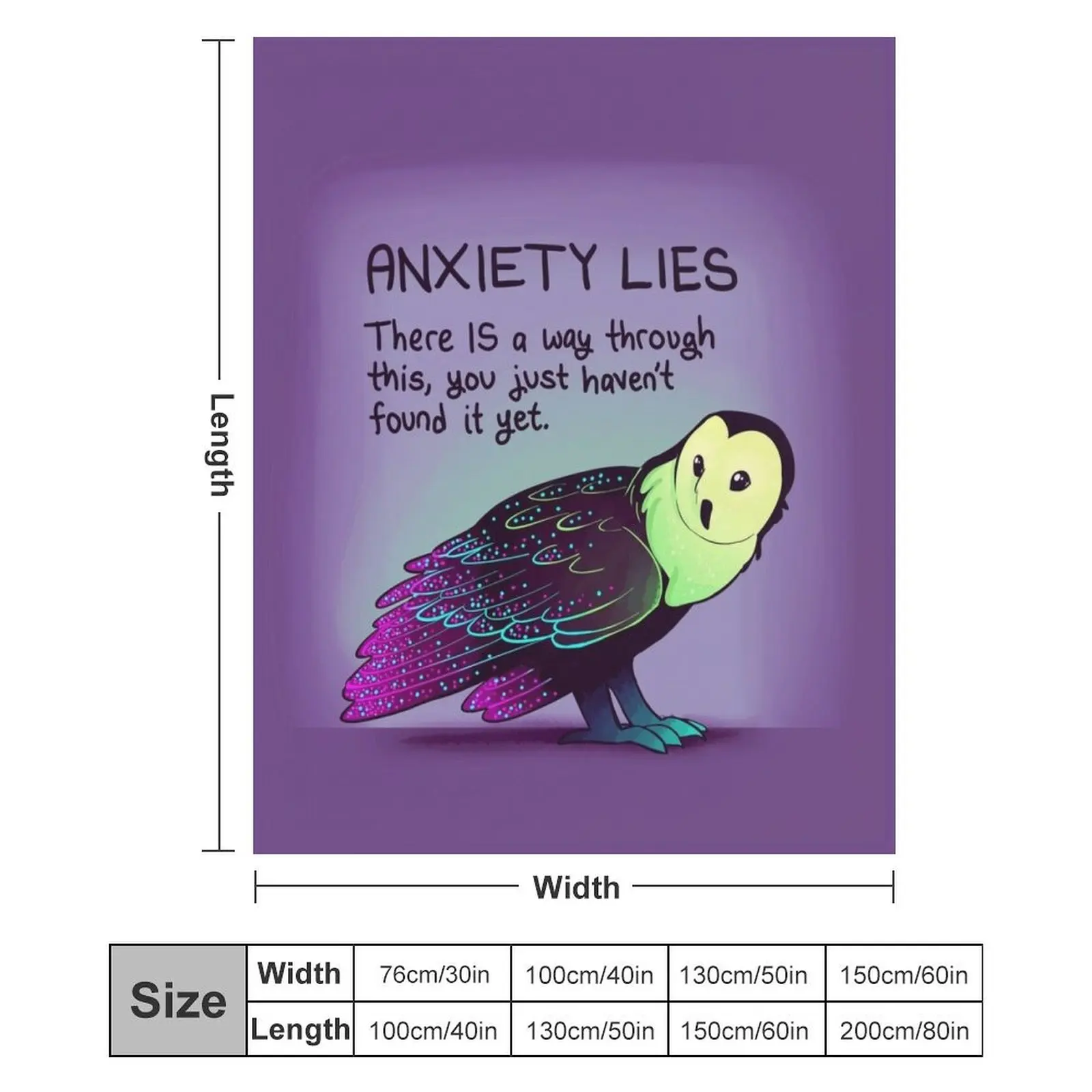 ANXIETY LIES Sparkle неоновое одеяло с совой одеяла украшения диванов зимние кровати