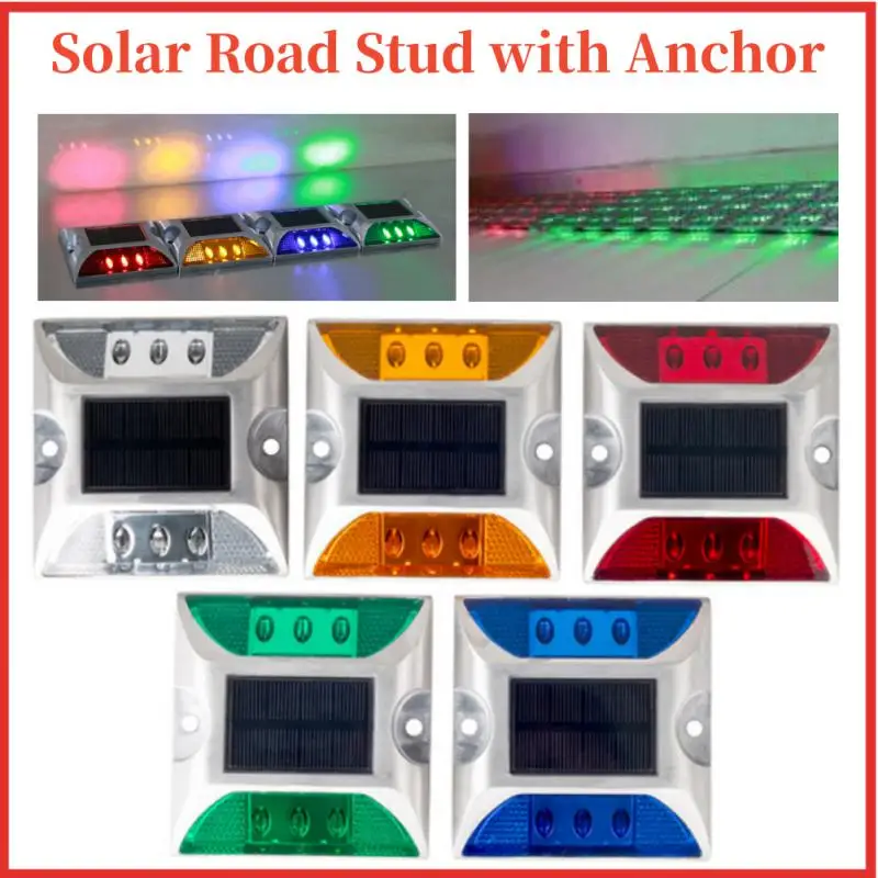 

Popular Square High Brightness Ip68 Flashing or Always-on Traffic Marker Light Reflective Aluminum Led Cat Eye Solar Road Stud