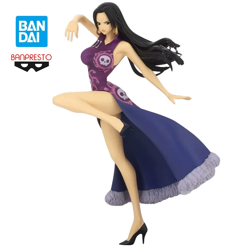 

Original In Stock 20Cm Bandai Banpresto Lady Fight One Piece Boa Hancock Anime Figure Scenery Model Toys Collect Decoration