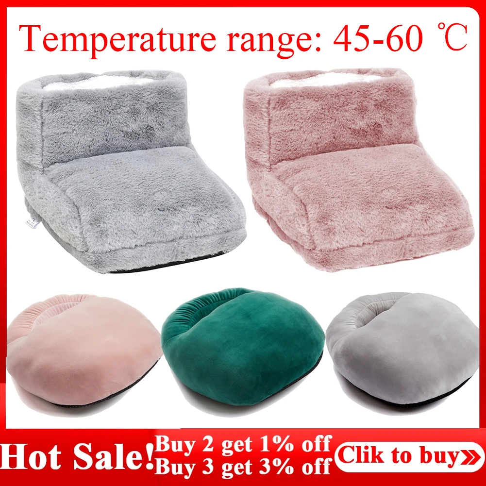 

Heated Electric Warm Foot Warmer Massager Washable Heat Settings Warmer Cushion USB Charging Power Saving Warm Foot Cover Pads