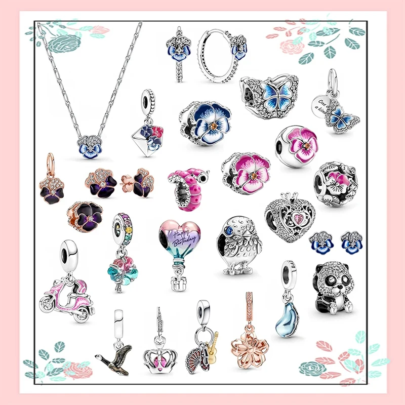 

2022 женские, искусственные цветы, панды, бабочки и прочее, весна, 100%, S925