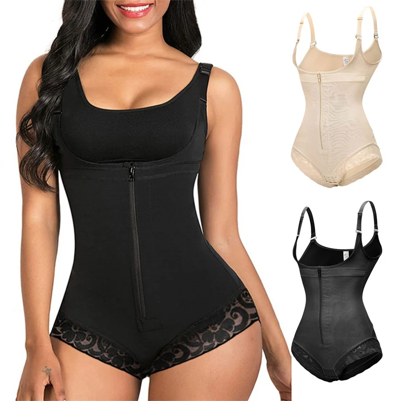 

Women Shapewear Bodysuit Tummy Control Full Body Shaper Slimming Underwear Latex Sweat Fat Burner Waist Trainer Bodybriefer