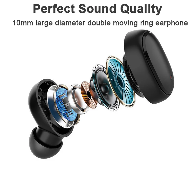 10 шт. A6S TWS наушники Беспроводные Bluetooth 5 0 Спортивные стереонаушники с микрофоном