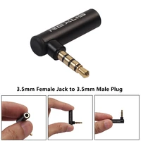 hot sale right angled 3 5mm male to female adapter converter headphone audio microphone jack stereo plug connector part