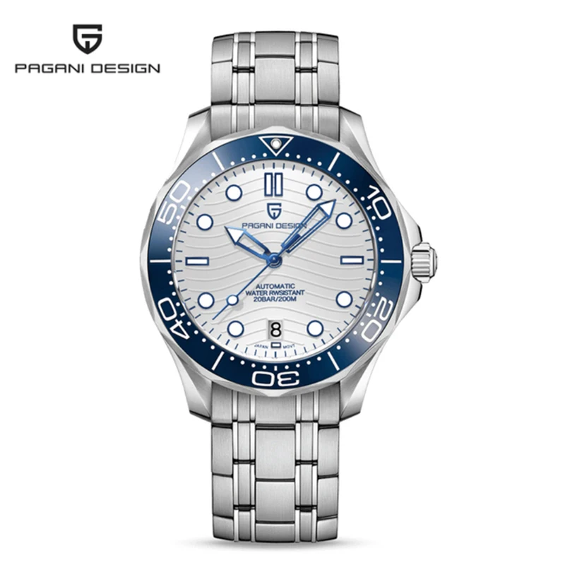 

PAGANI Design 2023 New Blue White Ceramic Bezel NH35A Mechanical Watch Mens Watches Automatic Winding Sapphire 007 Series Clock